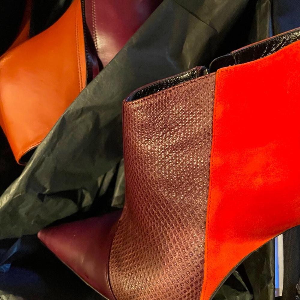 Narciso Rodriguez multi color, multi material bootie